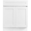 image:imageVEVOR White Shaker Base Cabinet with Drawer 18Inch Unassembled Drawer Base Cabinet 18 W x 24 D x 345 H Ready to Assemble Cabinet with SoftClose Door and Adjustable Shelf for Home Office24W Base Cabinet