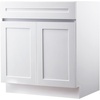 image:imageVEVOR White Shaker Base Cabinet with Drawer 18Inch Unassembled Drawer Base Cabinet 18 W x 24 D x 345 H Ready to Assemble Cabinet with SoftClose Door and Adjustable Shelf for Home Office30W Sink Base Cabinet