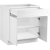 image:imageVEVOR White Shaker Base Cabinet with Drawer 18Inch Unassembled Drawer Base Cabinet 18 W x 24 D x 345 H Ready to Assemble Cabinet with SoftClose Door and Adjustable Shelf for Home Office36W Base Cabinet