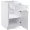 image:imageVEVOR White Shaker Base Cabinet with Drawer 18Inch Unassembled Drawer Base Cabinet 18 W x 24 D x 345 H Ready to Assemble Cabinet with SoftClose Door and Adjustable Shelf for Home Office18W Base Cabinet