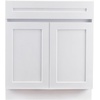 image:imageVEVOR White Shaker Base Cabinet with Drawer 18Inch Unassembled Drawer Base Cabinet 18 W x 24 D x 345 H Ready to Assemble Cabinet with SoftClose Door and Adjustable Shelf for Home Office30W Sink Base Cabinet