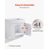 image:imageVEVOR White Shaker Base Cabinet with Drawer 18Inch Unassembled Drawer Base Cabinet 18 W x 24 D x 345 H Ready to Assemble Cabinet with SoftClose Door and Adjustable Shelf for Home Office36W Sink Base Cabinet