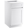 image:imageVEVOR White Shaker Base Cabinet with Drawer 18Inch Unassembled Drawer Base Cabinet 18 W x 24 D x 345 H Ready to Assemble Cabinet with SoftClose Door and Adjustable Shelf for Home Office18W Base Cabinet