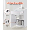 image:imageVEVOR White Shaker Base Cabinet with Drawer 18Inch Unassembled Drawer Base Cabinet 18 W x 24 D x 345 H Ready to Assemble Cabinet with SoftClose Door and Adjustable Shelf for Home Office18W Base Cabinet