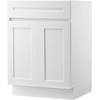 image:imageVEVOR White Shaker Base Cabinet with Drawer 18Inch Unassembled Drawer Base Cabinet 18 W x 24 D x 345 H Ready to Assemble Cabinet with SoftClose Door and Adjustable Shelf for Home Office24W Base Cabinet