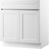 image:imageVEVOR White Shaker Base Cabinet with Drawer 18Inch Unassembled Drawer Base Cabinet 18 W x 24 D x 345 H Ready to Assemble Cabinet with SoftClose Door and Adjustable Shelf for Home Office36W Base Cabinet