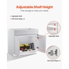image:imageVEVOR White Shaker Base Cabinet with Drawer 18Inch Unassembled Drawer Base Cabinet 18 W x 24 D x 345 H Ready to Assemble Cabinet with SoftClose Door and Adjustable Shelf for Home Office36W Sink Base Cabinet