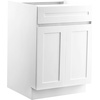 image:imageVEVOR White Shaker Base Cabinet with Drawer 18Inch Unassembled Drawer Base Cabinet 18 W x 24 D x 345 H Ready to Assemble Cabinet with SoftClose Door and Adjustable Shelf for Home Office24W Base Cabinet