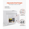 image:imageVEVOR White Shaker Base Cabinet with Drawer 18Inch Unassembled Drawer Base Cabinet 18 W x 24 D x 345 H Ready to Assemble Cabinet with SoftClose Door and Adjustable Shelf for Home Office30W Sink Base Cabinet