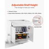 image:imageVEVOR White Shaker Base Cabinet with Drawer 18Inch Unassembled Drawer Base Cabinet 18 W x 24 D x 345 H Ready to Assemble Cabinet with SoftClose Door and Adjustable Shelf for Home Office36W Base Cabinet
