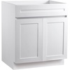 image:imageVEVOR White Shaker Base Cabinet with Drawer 18Inch Unassembled Drawer Base Cabinet 18 W x 24 D x 345 H Ready to Assemble Cabinet with SoftClose Door and Adjustable Shelf for Home Office30W Sink Base Cabinet