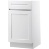 image:imageVEVOR White Shaker Base Cabinet with Drawer 18Inch Unassembled Drawer Base Cabinet 18 W x 24 D x 345 H Ready to Assemble Cabinet with SoftClose Door and Adjustable Shelf for Home Office18W Base Cabinet