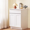 image:imageVEVOR White Shaker Base Cabinet with Drawer 18Inch Unassembled Drawer Base Cabinet 18 W x 24 D x 345 H Ready to Assemble Cabinet with SoftClose Door and Adjustable Shelf for Home Office24W Base Cabinet