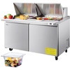 image:imageVEVOR 72 Commercial Refrigerator Sandwich amp Salad Prep Table 20 Cu Ft Stainless Steel Refrigerated Food Prep Station with 3 Doors Frost Free Refrigerator with Lock for Restaurant Bar Store60W with 24 Pans