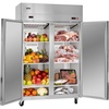 image:imageVEVOR Commercial Refrigerator and Freezer Combo 48 W 32 CuFt Stainless Steel Upright RefrigeratorFreezer with Double Doors AutoDefrost 6 Adjustable Shelves UL Certified48W 32 Cuft Double DoorsCombo