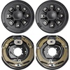 image:imageVEVOR Electric Trailer Brake Assembly 12 x 2 1 Pair SelfAdjusting Electric Brakes Kit for 7000 lbs Axle 5Hole Mounting Backing Plates for Braking System Part Replacement 1 Right  1 Left2 Brakes  2 Brake Drums