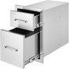 image:imageVEVOR Outdoor Kitchen Drawers 13 W x 205 H x 21 D Flush Mount Double BBQ Access Drawers with Stainless Steel Handle BBQ Island for Outdoor Kitchens or Patio Grill Station13W x 205H x 21D Inch