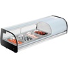 image:imageVEVOR Sushi Display Case Refrigerator 29 Cuft Commercial Sushi Case 5Pan Countertop Showcase with Curved Glass LED Lighting and Digital Temperature Control for SushiBar Restaurant Store4567in 4 Pan