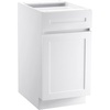 image:imageVEVOR White Shaker Base Cabinet with Drawer 18Inch Unassembled Drawer Base Cabinet 18 W x 24 D x 345 H Ready to Assemble Cabinet with SoftClose Door and Adjustable Shelf for Home Office18W Base Cabinet
