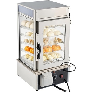 image:imageVEVOR 2Tier Commercial Food Warmer Display 850W Food Display Warmer wTempered Glass and Steam Heating 86185 Temperature Control 111L Large Capacity for Hamburger Pizza Bread Fried Chicken5Tier127QT