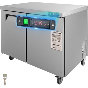 image:imageVEVOR 72 Commercial Refrigerator Sandwich amp Salad Prep Table 20 Cu Ft Stainless Steel Refrigerated Food Prep Station with 3 Doors Frost Free Refrigerator with Lock for Restaurant Bar Store48W Worktop Refrigerator