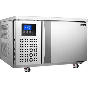 image:imageVEVOR 80 L Blast Chiller 3 Trays Commercial Flash Freezers lt3168Fgt 4 Modes Chest Shock Frozen 304 Stainless Steel Flash Freezer 360 Defrost Blast Chiller with Casters for Seafood Ice Cream80L