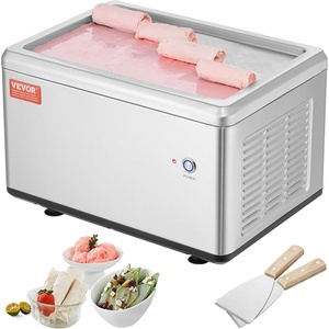 image:imageVEVOR Fried Ice Cream Machine 126 x 85 120W StirFried Ice Cream Roll Maker with Compressor and 2 Scrapers for Making Dessert Rolls Frozen Yogurt120W