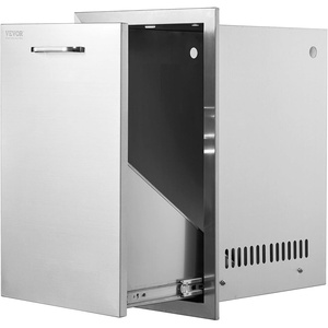 image:imageVEVOR Outdoor Kitchen Drawers 13 W x 205 H x 21 D Flush Mount Double BBQ Access Drawers with Stainless Steel Handle BBQ Island for Outdoor Kitchens or Patio Grill StationBinGas 16W x 22H x 16 D Inch