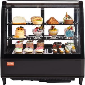 image:imageVEVOR Refrigerated Display Case 42 CuFt115L Countertop Pastry Display Case 2Tier Commercial Display Refrigerator with LED Lighting TURBO Cooling FrostFree AirCooling for Bakery35 CuFt