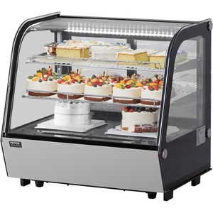 image:imageVEVOR Refrigerated Display Case 42 CuFt115L Countertop Pastry Display Case 2Tier Commercial Display Refrigerator with LED Lighting TURBO Cooling FrostFree AirCooling for Bakery42 CuFt