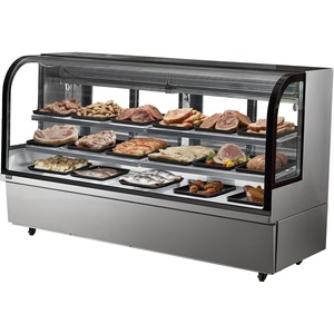 image:imageVEVOR Refrigerated Display Case 42 CuFt115L Countertop Pastry Display Case 2Tier Commercial Display Refrigerator with LED Lighting TURBO Cooling FrostFree AirCooling for Bakery32 CuFt