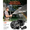 image:imageVEVOR 1 HP Shallow Well Jet Pump AC 115230 Volt 1400 GPH Dual Voltage Cast Iron Well Jet Pump with 164 ft Max Head Lift Automatic Pressure Switch for Garden Irrigation Lawn Sprinkler System1 HP