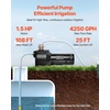 image:imageVEVOR 1 HP Shallow Well Jet Pump AC 115230 Volt 1400 GPH Dual Voltage Cast Iron Well Jet Pump with 164 ft Max Head Lift Automatic Pressure Switch for Garden Irrigation Lawn Sprinkler System15 HP
