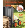 image:imageVEVOR 10 CuFt 1200LBS Poly Garden Cart Dump Wagon Heavy Duty Wheelbarrow with Convertible Handle and 13 Flat Free Tires Outdoor Yard Wagon ATV Trailer Dump Cart Tow Behind for Lawn Mower TractorGrey01