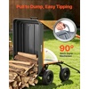 image:imageVEVOR 10 CuFt 1200LBS Poly Garden Cart Dump Wagon Heavy Duty Wheelbarrow with Convertible Handle and 13 Flat Free Tires Outdoor Yard Wagon ATV Trailer Dump Cart Tow Behind for Lawn Mower TractorDarkgrey