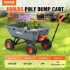 image:imageVEVOR 10 CuFt 1200LBS Poly Garden Cart Dump Wagon Heavy Duty Wheelbarrow with Convertible Handle and 13 Flat Free Tires Outdoor Yard Wagon ATV Trailer Dump Cart Tow Behind for Lawn Mower TractorGray