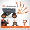 image:imageVEVOR 10 CuFt 1200LBS Poly Garden Cart Dump Wagon Heavy Duty Wheelbarrow with Convertible Handle and 13 Flat Free Tires Outdoor Yard Wagon ATV Trailer Dump Cart Tow Behind for Lawn Mower TractorGray