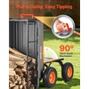 image:imageVEVOR 10 CuFt 1200LBS Poly Garden Cart Dump Wagon Heavy Duty Wheelbarrow with Convertible Handle and 13 Flat Free Tires Outdoor Yard Wagon ATV Trailer Dump Cart Tow Behind for Lawn Mower TractorGrey01