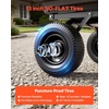 image:imageVEVOR 10 CuFt 1200LBS Poly Garden Cart Dump Wagon Heavy Duty Wheelbarrow with Convertible Handle and 13 Flat Free Tires Outdoor Yard Wagon ATV Trailer Dump Cart Tow Behind for Lawn Mower TractorDarkgrey