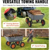 image:imageVEVOR 10 CuFt 1200LBS Poly Garden Cart Dump Wagon Heavy Duty Wheelbarrow with Convertible Handle and 13 Flat Free Tires Outdoor Yard Wagon ATV Trailer Dump Cart Tow Behind for Lawn Mower TractorGray