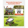image:imageVEVOR 10 CuFt 1200LBS Poly Garden Cart Dump Wagon Heavy Duty Wheelbarrow with Convertible Handle and 13 Flat Free Tires Outdoor Yard Wagon ATV Trailer Dump Cart Tow Behind for Lawn Mower TractorGrey01