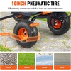 image:imageVEVOR 10 CuFt 1200LBS Poly Garden Cart Dump Wagon Heavy Duty Wheelbarrow with Convertible Handle and 13 Flat Free Tires Outdoor Yard Wagon ATV Trailer Dump Cart Tow Behind for Lawn Mower TractorGray