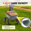 image:imageVEVOR 10 CuFt 1200LBS Poly Garden Cart Dump Wagon Heavy Duty Wheelbarrow with Convertible Handle and 13 Flat Free Tires Outdoor Yard Wagon ATV Trailer Dump Cart Tow Behind for Lawn Mower TractorGray