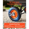 image:imageVEVOR 10 CuFt 1200LBS Poly Garden Cart Dump Wagon Heavy Duty Wheelbarrow with Convertible Handle and 13 Flat Free Tires Outdoor Yard Wagon ATV Trailer Dump Cart Tow Behind for Lawn Mower TractorGrey01