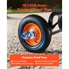 image:imageVEVOR 10 CuFt 1200LBS Poly Garden Cart Dump Wagon Heavy Duty Wheelbarrow with Convertible Handle and 13 Flat Free Tires Outdoor Yard Wagon ATV Trailer Dump Cart Tow Behind for Lawn Mower TractorGray