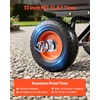 image:imageVEVOR 10 CuFt 1200LBS Poly Garden Cart Dump Wagon Heavy Duty Wheelbarrow with Convertible Handle and 13 Flat Free Tires Outdoor Yard Wagon ATV Trailer Dump Cart Tow Behind for Lawn Mower TractorGrey01