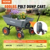 image:imageVEVOR 10 CuFt 1200LBS Poly Garden Cart Dump Wagon Heavy Duty Wheelbarrow with Convertible Handle and 13 Flat Free Tires Outdoor Yard Wagon ATV Trailer Dump Cart Tow Behind for Lawn Mower TractorGray