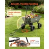 image:imageVEVOR 10 CuFt 1200LBS Poly Garden Cart Dump Wagon Heavy Duty Wheelbarrow with Convertible Handle and 13 Flat Free Tires Outdoor Yard Wagon ATV Trailer Dump Cart Tow Behind for Lawn Mower TractorDarkgrey