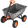 image:imageVEVOR 10 CuFt 1200LBS Poly Garden Cart Dump Wagon Heavy Duty Wheelbarrow with Convertible Handle and 13 Flat Free Tires Outdoor Yard Wagon ATV Trailer Dump Cart Tow Behind for Lawn Mower TractorGrey01