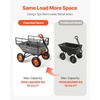 image:imageVEVOR 10 CuFt 1200LBS Poly Garden Cart Dump Wagon Heavy Duty Wheelbarrow with Convertible Handle and 13 Flat Free Tires Outdoor Yard Wagon ATV Trailer Dump Cart Tow Behind for Lawn Mower TractorGrey01